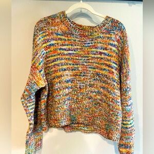 Multicolored Cropped Sweater
